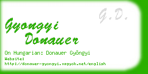 gyongyi donauer business card