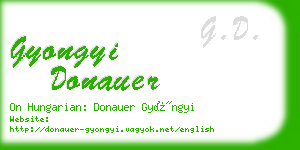 gyongyi donauer business card